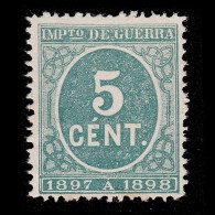 Alfonso XIII.1897.CIFRA VERDE.5c.Nuevo(*).EDIFIL 232 - Nuevos