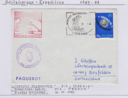 Poland Spitsbergen Expedition Cover Ca Ms Perkun Ca Oceania Ca Polish Acadely Ca 1987 (IN153) - Spedizioni Artiche