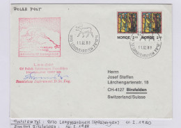 Norway Polish Spitsbergen Expedition Cover Signature Leader Expedition Ca Longyearbyen 11.02.1988 (IN153A) - Arctic Expeditions
