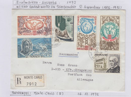 Monaco R. Amundsen Commemorative Stamp Registered Cover Ca 26.12.1972 (IN159A) - Events & Gedenkfeiern