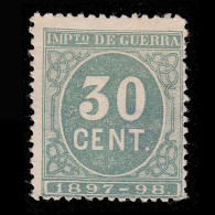 Alfonso XIII.1897.CIFRA Verde.30c.Nuevo(*).Alemany 52 - Nuevos