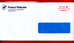 Lettre De France Télécom - Cachet "PORT PAYE - 14 CAEN CTC" - - Civil Frank Covers