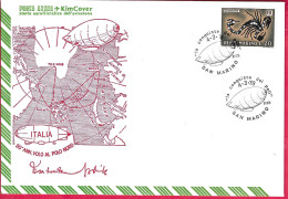 SAN MARINO - ANNULLO SPECIALE " LA CONQUISTA DEI POLI*4.3.78*/ SAN MARINO" SU BUSTONE KIM COVER - Lettres & Documents