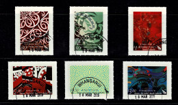 New Zealand 2015 Maori Art - Kowhaiwhai Set Of 6 Self-adhesives Used - Gebraucht