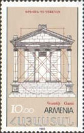 Armenia 1993 International Philatelic Exhibition Erevan-93 Temple Of Garni Perforated Stamp Mint - Esposizioni Filateliche