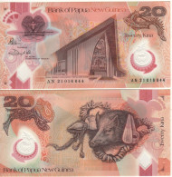 PAPUA NEW GUINEA  New 20 Kina "  AN 2021"  Polymer    Parliament Building +   Boar, Conches  At Back  UNC - Papua Nueva Guinea