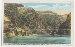Grand Canyon - Kaibab Suspension Bridge Across Colorado River - Gran Cañon