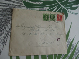 Lettre Allemagne Deutschland X3TP Bayern Munchen . 1919 Pour Zurich Suisse.... - Cartas & Documentos