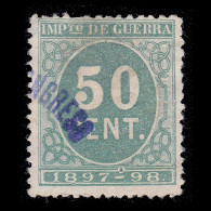 Alfonso XIII.1897.CIFRA Verde.50c.CONGRESO.Alemany 54 - Usados