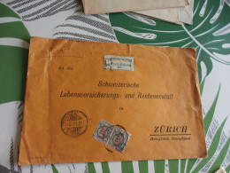 Lettre Italie Italia En Recommandé Constantinople Pour Zurich Suisse Posta Militare 15 1921 2 TP Anciens - European And Asian Offices