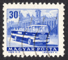 Stock Exchange Palace Budapest Building 1963 1964 Hungary - Public Transport BUS Autobus Ikarus 630 Cabrio - Bus