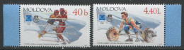 Moldova:Unused Stamps Serie Athens Olympic Games 2004, Boxing, Weight Lifting, MNH - Invierno 2006: Turín