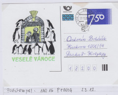 Czech Republic Postcard  Christmas / Penguins R Ca Paha 23.12.2008 (IN161C) - Events & Commemorations