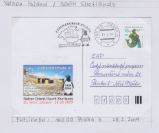 Czech Republic Postcard Antarctic Base Nelson Island Ca Praha 28.2.2009 (IN162) - Events & Commemorations