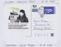 Czech Republic Postcard Polar Explorer Stanislav Barti  Ca Praha 13.12.2007 (IN164A) - Événements & Commémorations