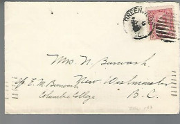 58017) Canada Greenwood  Postmark Cancel Duplex 1909 - Lettres & Documents