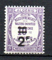 Col33 Colonie Algérie Taxe N° 24 Neuf X MH Cote : 20,00€ - Portomarken