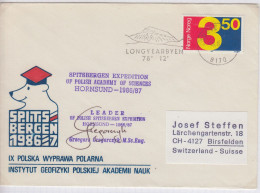 Norway Polish Spitsbergen Expedition Cover Signature Leader Expedition Ca Longyearbyen 6.5.1987 (IN169B) - Arktis Expeditionen