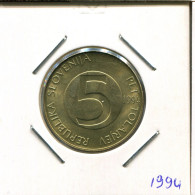 5 TOLARJEV 1994 SLOVÉNIE SLOVENIA Pièce #AR382.F - Slovénie