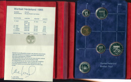 NÉERLANDAIS NETHERLANDS 1985 MINT SET 5 Pièce ARGENT MEDAL PROOF #SET1137.16.F - Mint Sets & Proof Sets