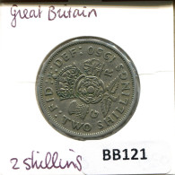 2 SHILLINGS 1950 UK GRANDE-BRETAGNE GREAT BRITAIN Pièce #BB121.F - J. 1 Florin / 2 Schillings