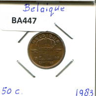 50 CENTIMES 1983 FRENCH Text BELGIUM Coin #BA447.U - 50 Cent