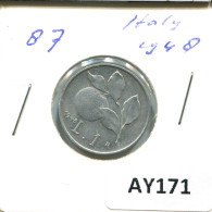 1 LIRA 1948 ITALY Coin #AY171.2.U - 1 Lire