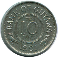 10 CENTS 1991 GUYANA Coin #AR926.U - Guyana