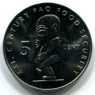 5 CENTS 2000 COOK ISLANDS UNC Statue Of Tangaroa Coin #W11179.U - Cook Islands