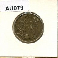 20 FRANCS 1993 FRENCH Text BELGIUM Coin #AU079.U - 20 Frank