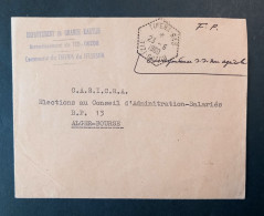 Oblitération Hexagonale Tiretée TIFERA S.A.S. Et Cachet Idem Sur Lettre Du 23-6-1960 - Oorlog In Algerije