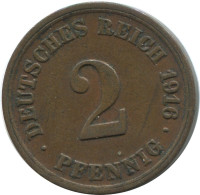 2 PFENNIG 1916 F GERMANY Coin #AE571.U - 2 Pfennig