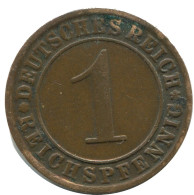 1 REICHSPFENNIG 1924 J GERMANY Coin #AD460.9.U - 1 Renten- & 1 Reichspfennig