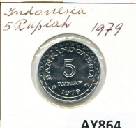 5 RUPIAH 1979 INDONESIA Coin #AY864.U - Indonésie