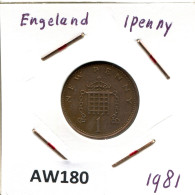 PENNY 1981 UK GROßBRITANNIEN GREAT BRITAIN Münze #AW180.D - 1 Penny & 1 New Penny