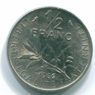 1/2 FRANC 1966 FRANKREICH FRANCE Französisch Münze XF/UNC #FR1226.3.D - 1/2 Franc