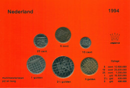 NIEDERLANDE NETHERLANDS 1994 MINT SET 6 Münze #SET1031.7.D - Mint Sets & Proof Sets