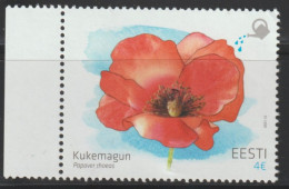 ESTONIE - 2021 - TIMBRE AVEC VRAI PISTIL De COQUELICOT AU CENTRE ! FLEUR / FLORE ** MNH - Estonie