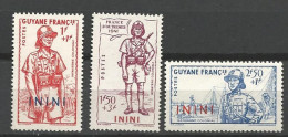 ININI  N° 48 à 50 NEUF** Luxe SANS CHARNIERE / MNH - Neufs