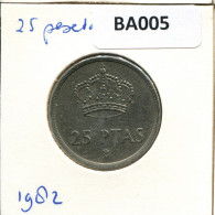 25 PESETAS 1982 ESPAÑA Moneda SPAIN #BA005.E - 25 Peseta