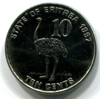 10 CENTS 1997 ERITREA UNC Bird Ostrich Moneda #W11056.E - Eritrea