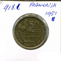 50 FRANCS 1951 FRANCIA FRANCE Moneda #AN472.E - 50 Francs