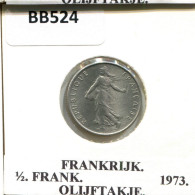 1/2 FRANC 1973 FRANCIA FRANCE Moneda #BB524.E - 1/2 Franc