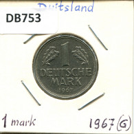 1 DM 1967 G BRD ALEMANIA Moneda GERMANY #DB753.E - 1 Mark