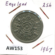 2 SHILLINGS 1967 UK GBAN BRETAÑA GREAT BRITAIN Moneda #AW153.E - J. 1 Florin / 2 Schillings