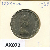 10 PENCE 1968 GUERNSEY Moneda #AX072.E - Guernesey