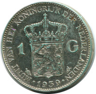 1 GULDEN 1939 NEERLANDÉS NETHERLANDS PLATA Moneda #AR935.E - 1 Florín Holandés (Gulden)