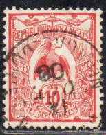 NOUVELLE CALEDONIE NEW NUOVA CALEDONIA 1905 1928 1925 KAGU BIRD CENT. 10c USATO USED OBLITERE' - Gebraucht