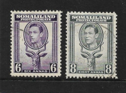 SOMALILAND 1938 6a, 8a, SG 98,99 FINE USED Cat £31 - Somaliland (Protectorate ...-1959)