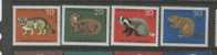 Yvert 414 / 417 ** Neufs MNH Animaux Chat Sauvage Loutre Blaireau Castor - Ungebraucht